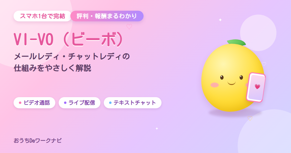 VI-VO（ビーボ）の評判・報酬・登録方法を紹介するアイキャッチ画像
